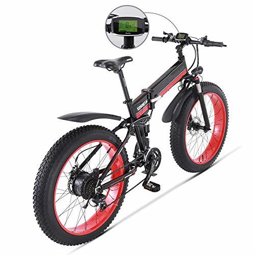 SHIJING Bicicleta eléctrica 1000W eléctrica Bici de la Playa 4.0 Fat Tire