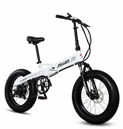 Productos SHIJING Bicicleta Plegable eléctrica 20 Pulgadas 4.0snow neumáticos de Grasa 36v 350W