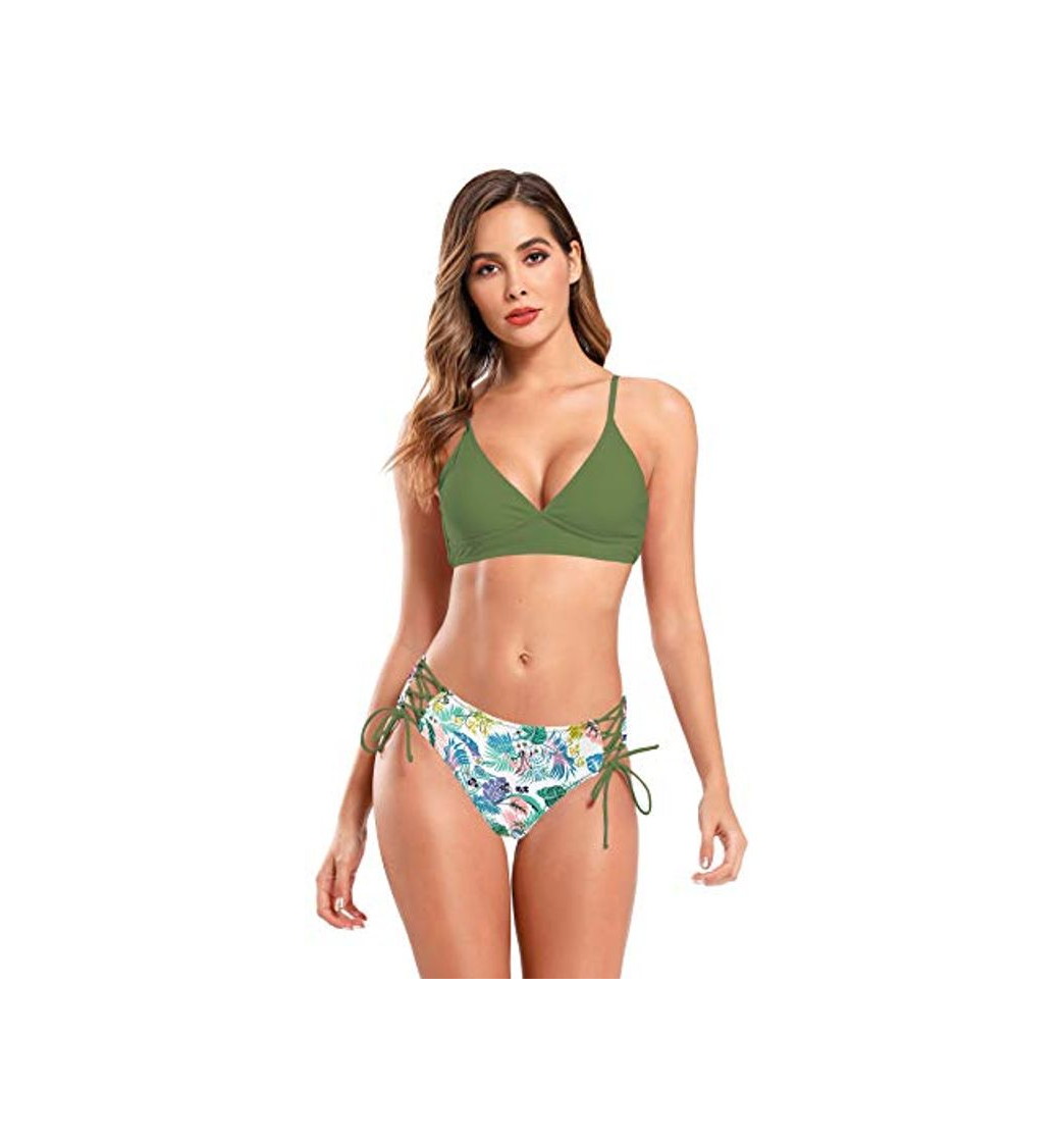 Product SHEKINI Mujer Bikini Ropa de Baño Dividida Traje de Baño de Dos