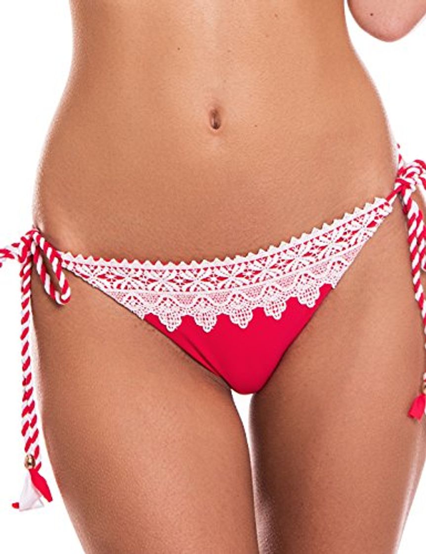 Fashion RELLECIGA ba?Ador Braguita Bikini para Mujer Rojo S