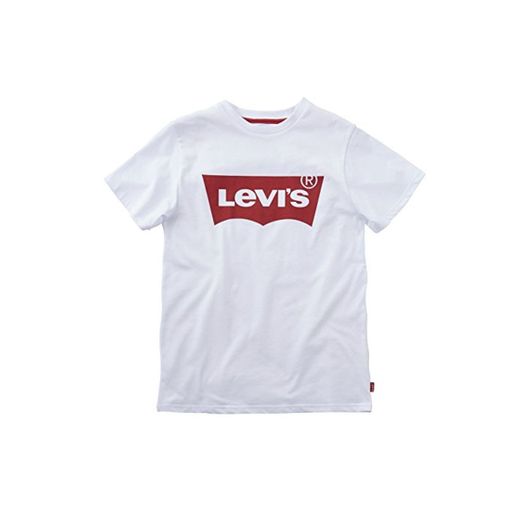 Levi's kids Short Sleeves Batwin T-Shirt, Camiseta para Niños, Blanco