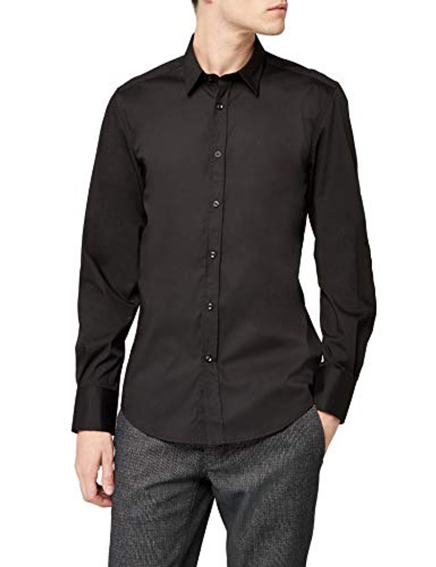 Moda Antony Morato Camicia Basica Abbottonatura A Vista Camisa Casual, Negro