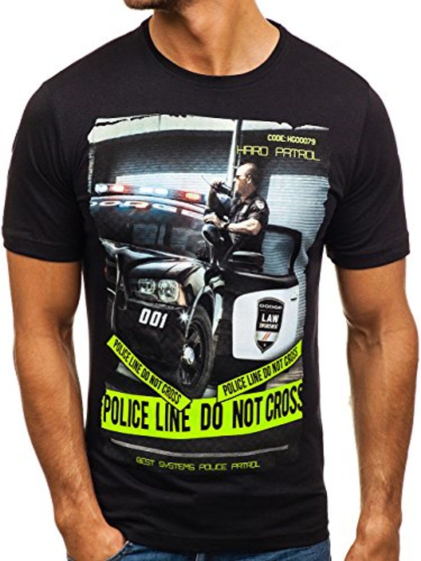 Product BOLF Hombre Camiseta de Manga Corta RIPRO 6298 Negro L [3C3]