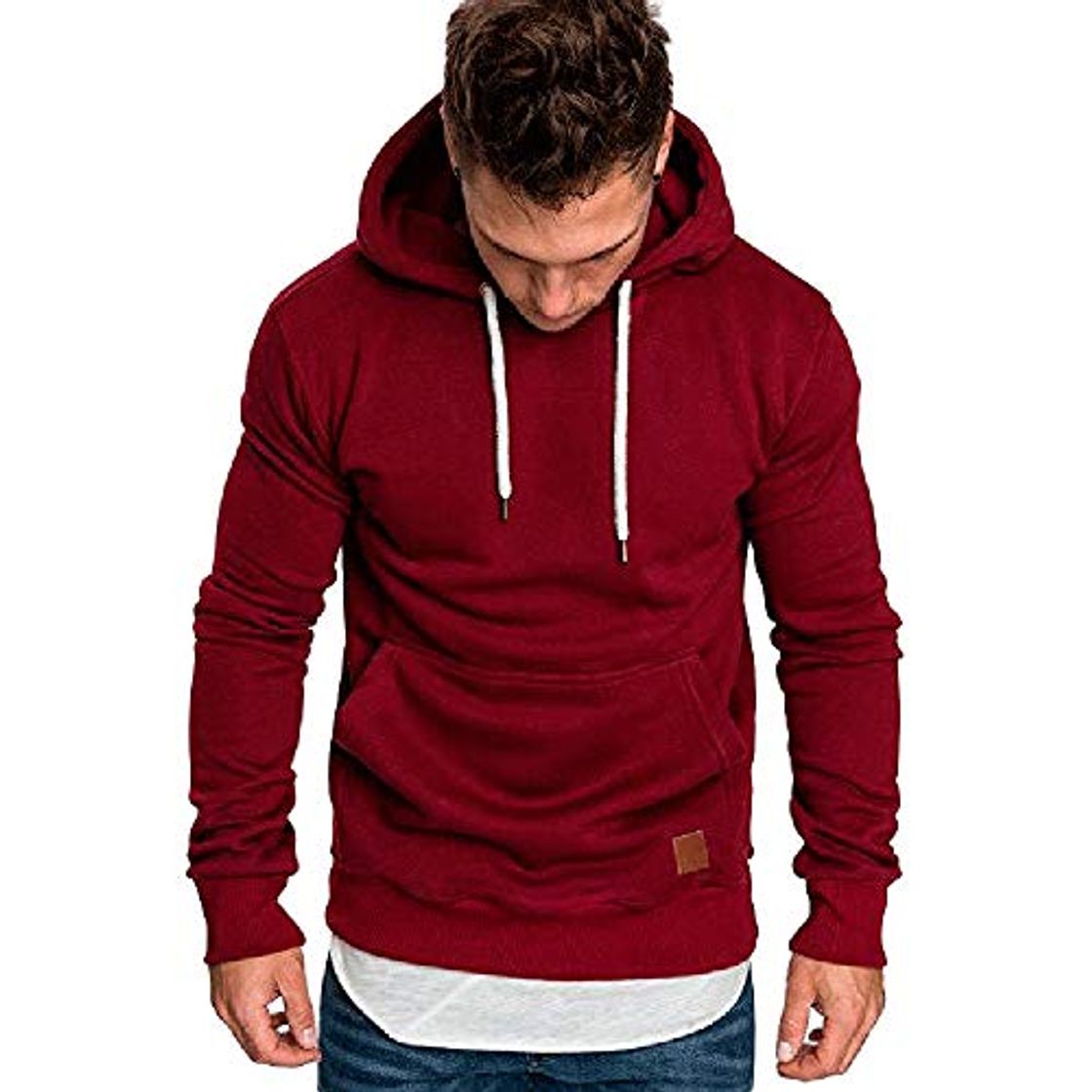 Social riou ¡Oferta Sudaderas con Capucha para Hombre Cosy Chaqueta Deportiva Sudadera con Cremallera Completa Ecosmart Hoodie Casual Jerséis Top Blouse ¡Caliente!