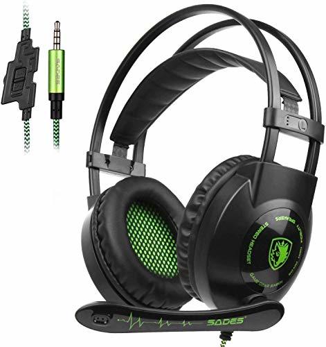 Place SADES SA801 Auriculares PS4 sonido envolvente de 3,5 mm estéreo Auriculares para