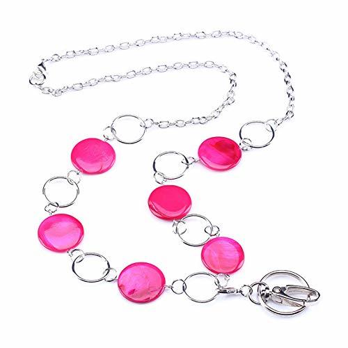 Lugar BAISHIU Rose Red Shell Lanyard Necklace Teléfono móvil