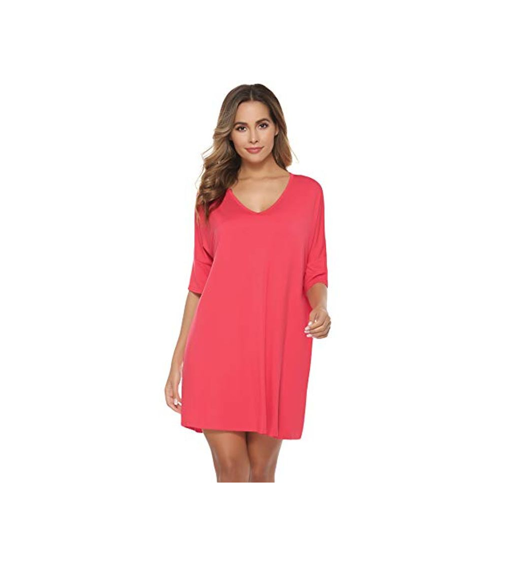Social Aibrou Camisón Mujer Algodón Pijama Embarazada Ropa para Dormir Premamá Manga Corta