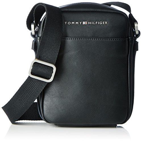 Tommy Hilfiger TH City Mini Reporter, Bolsa para Hombre, Negro