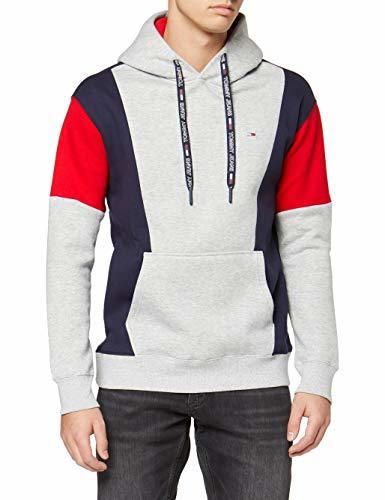 Tommy Hilfiger TJM Colorblock Hoodie Jersey de Deporte, Gris