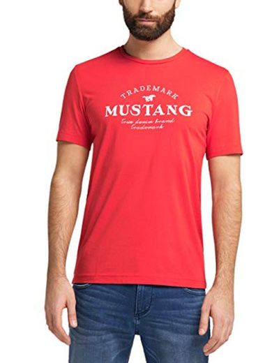 Mustang Alex C Print Camiseta, Rojo