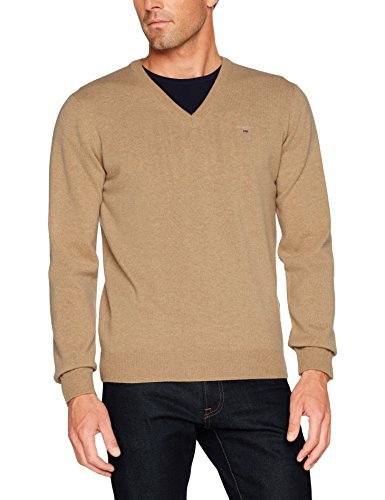 Lugar GANT Superfine Lambswool V-Neck Sweater suéter, Beige