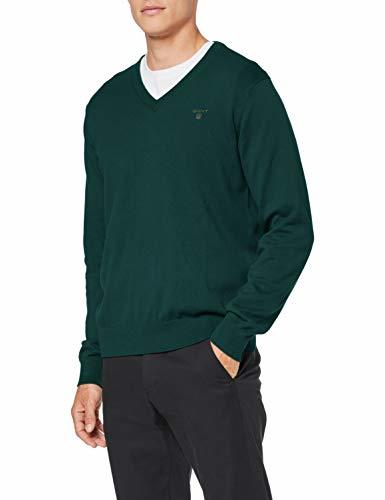 Lugar GANT Light Weight Cotton V-Neck suéter, Verde