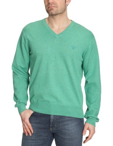 Place GANT Light Weight Cotton V-Neck Jersey, Verde