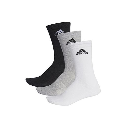 Adidas per Crew T 3Pp Socks, Hombre, Negro