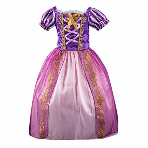 Fashion HAOHEYOU Disfraces de Princesa Rapunzel para niñas Vestidos de Princesa para niñas