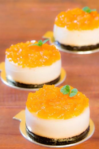 Mini cheesecake de laranja 