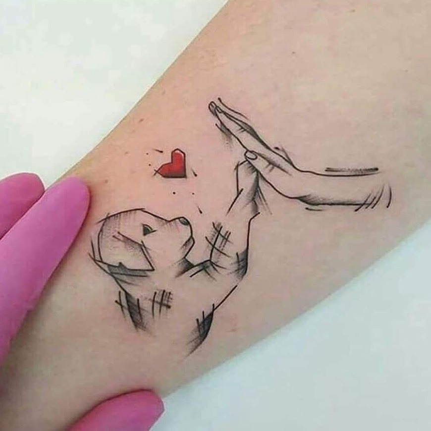 Fashion Tatuagem homenagem a animais de estimação 