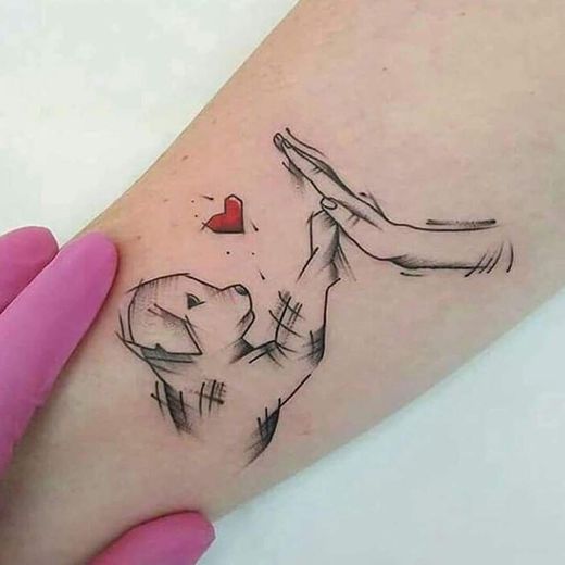 Tatuagem homenagem a animais de estimação 