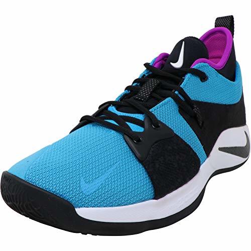 Fashion Nike Men's PG 2 Basketball Shoe Blue Lagoon/Black/Violet