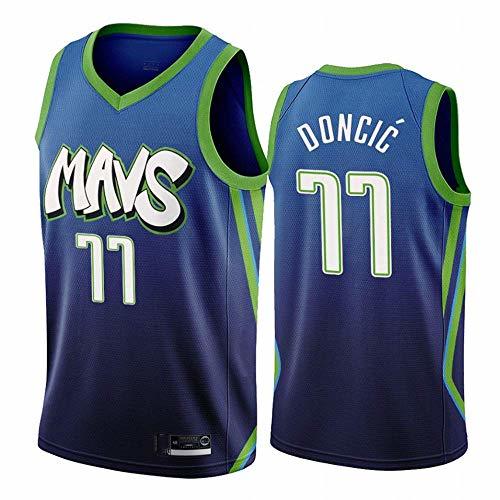 Product LAMBO Hombres Baloncesto Jersey NBA Dallas Mavericks # 77 Luka Doncic Transpirable