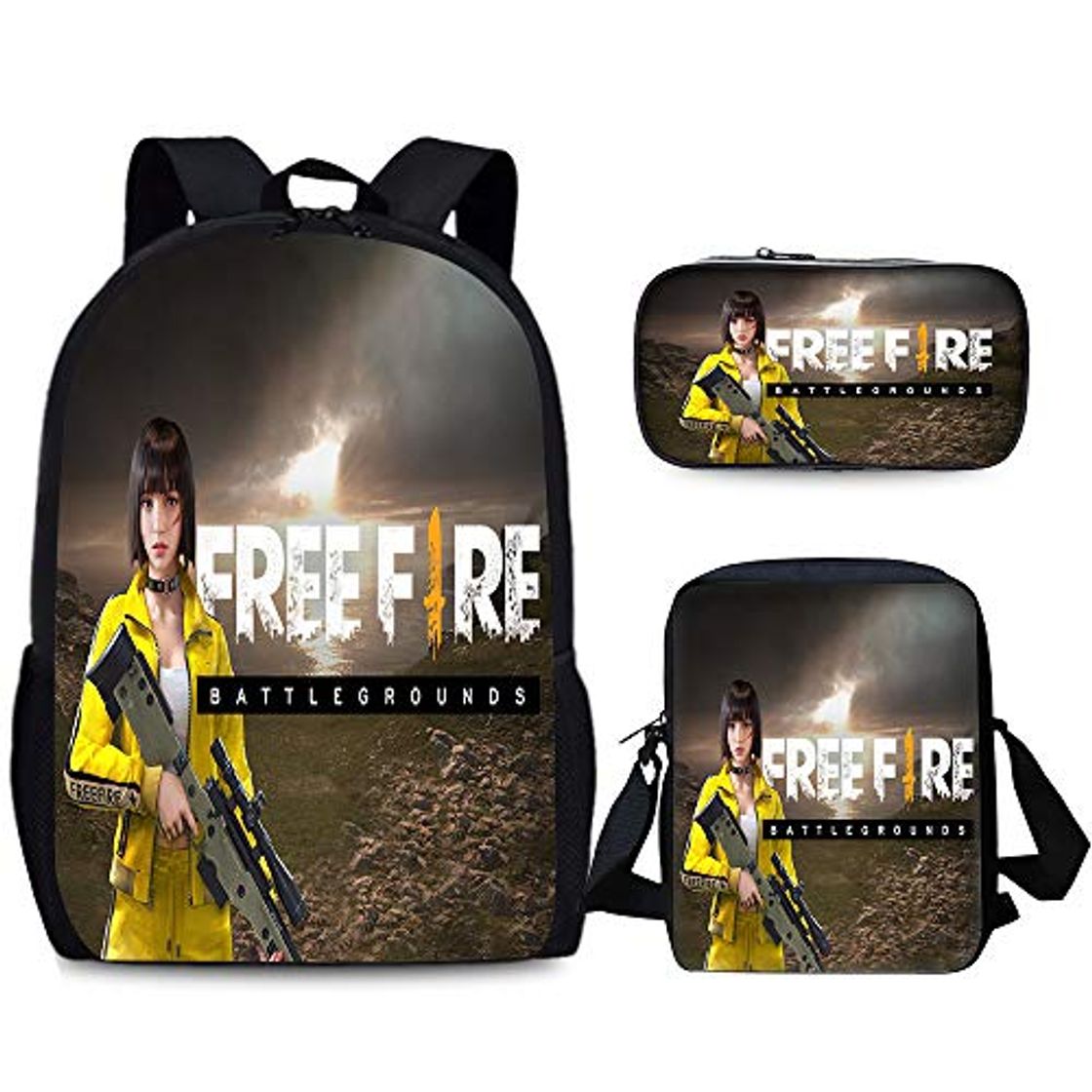 Moda Free Fire Mochila Casual Bolso de Escuela de Moda Sencilla Ocio Mochila