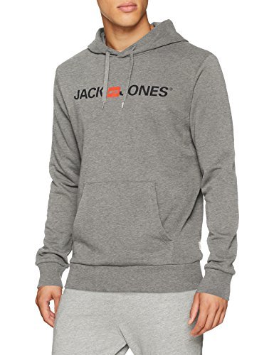 Fashion JACK & JONES Jjecorp Logo Sweat Hood Noos Capucha, Gris