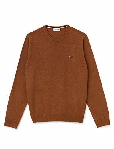Lacoste Men's Crew Neck Wool Jersey Sweater Brown in Size 8