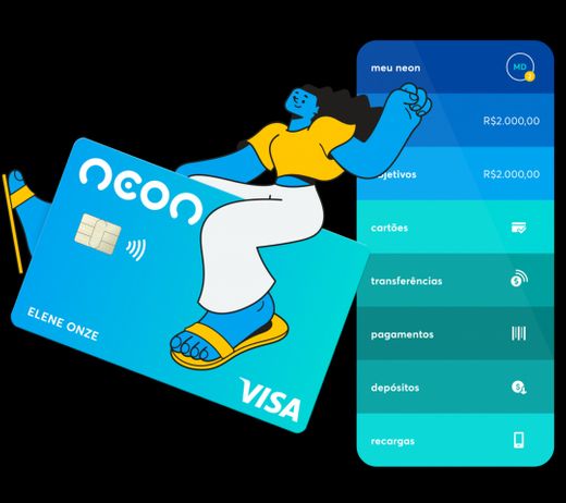 Neon: Conta Digital Grátis e Cartão de Crédito Sem Anuidade.