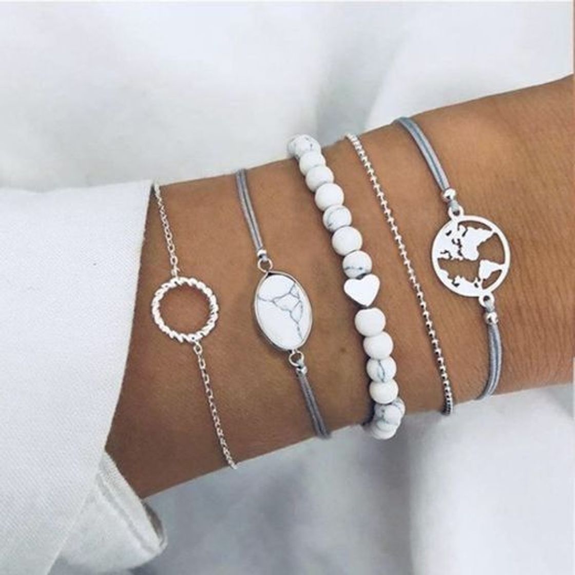 Product OVAL STONE BRACELET STACK