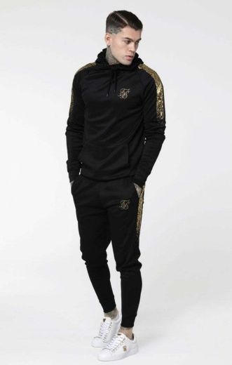 Sudadera Siksilk Foil Fade Black & Gold M