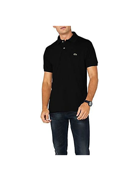 Lacoste L1212 Camiseta Polo, Negro