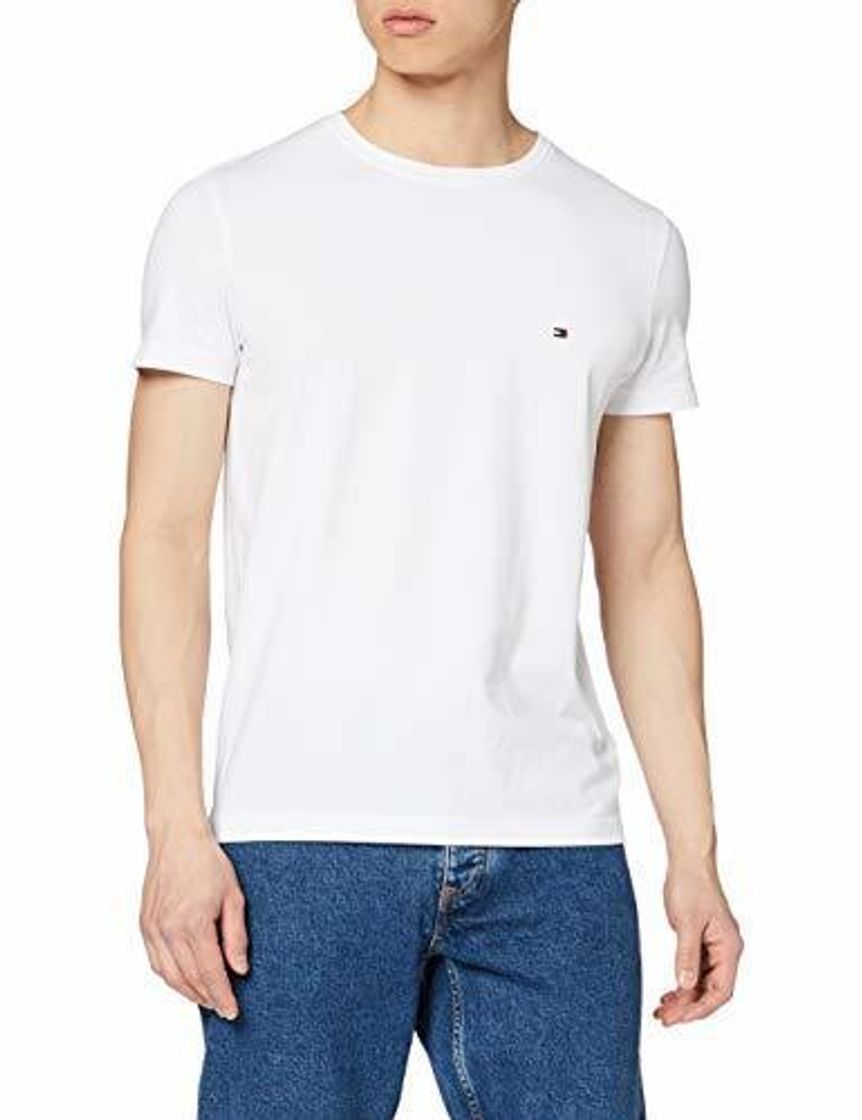 Social Tommy Hilfiger Core Stretch Slim CNECK tee Camiseta, Blanco