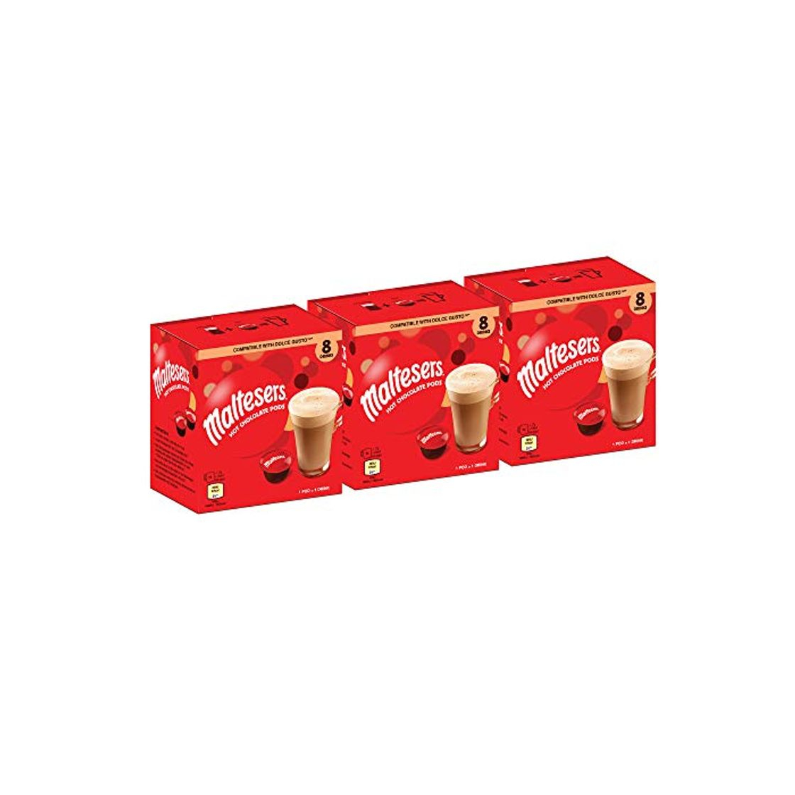 Product Maltesers Hot Chocolate – Cápsulas compatibles con Dolce Gusto – Caja a