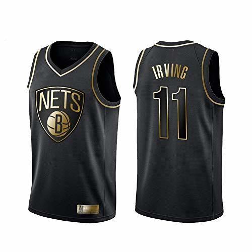 Social WOLFIRE WF Camiseta de Baloncesto para Hombre, NBA,Brooklyn Nets # 11 Kyrie