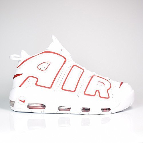 Moda Nike Air More Uptempo White/Varsity Red-White