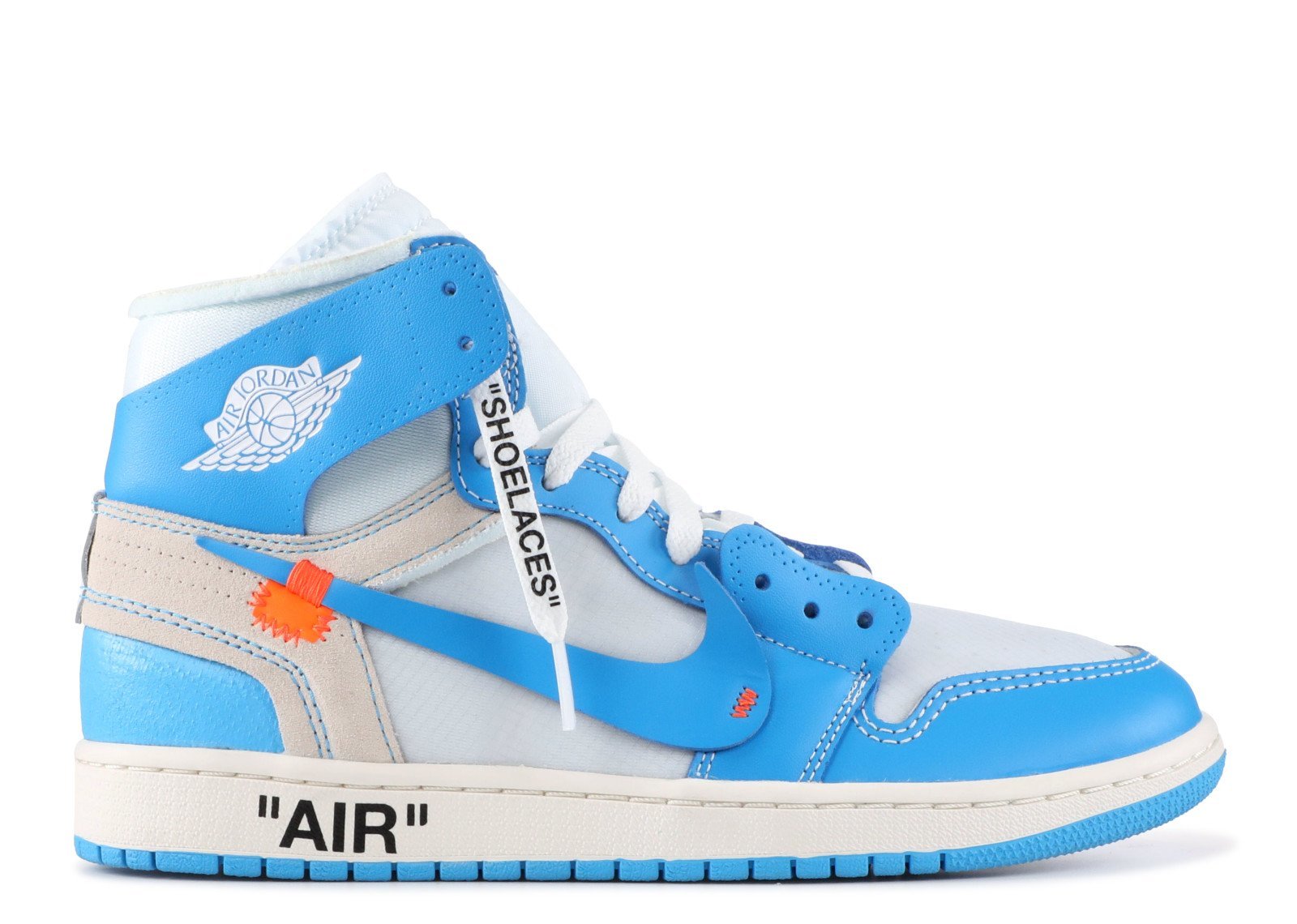 Moda Nike Air Jordan 1 retrô Unc alta 'Off White' 