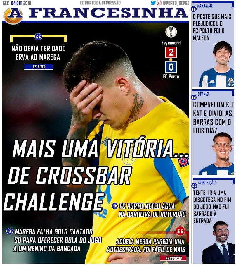 Social A FRANCESINHA #9

MAIS UMA VITÓRIA... DE CROSSBAR CHALLENGE