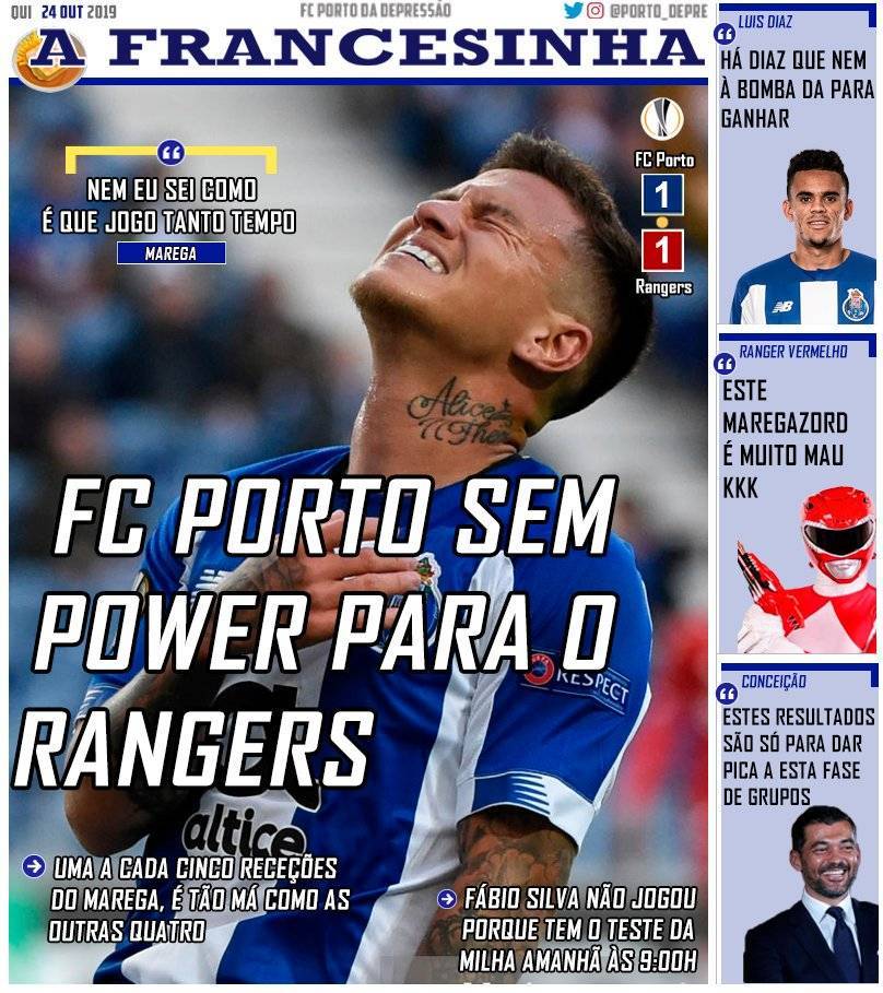 Social A FRANCESINHA #11

@FCPorto SEM POWER PARA O RANGERS 