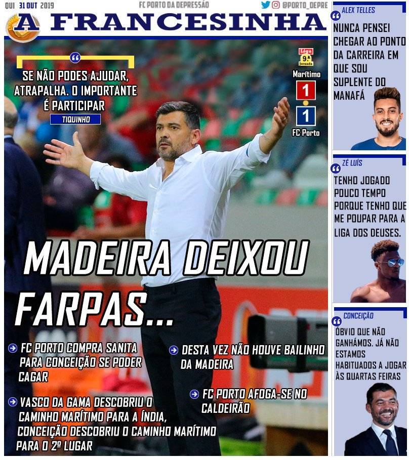 Social A FRANCESINHA #13

MADEIRA DEIXOU FARPAS... 
