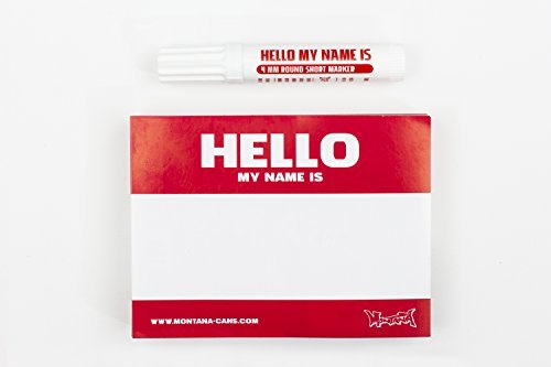 Lugares Red Hello My Name Is Stickers