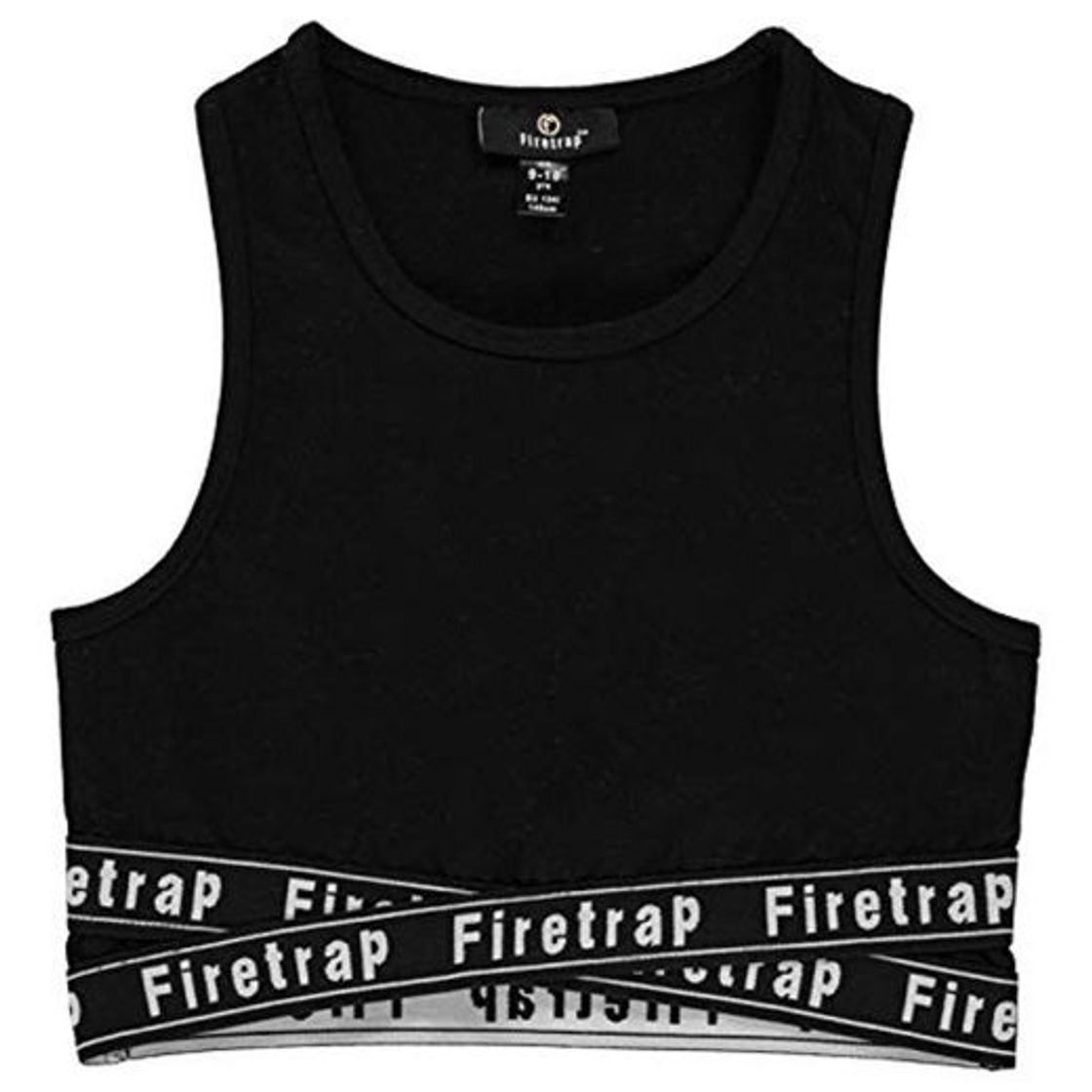 Producto Firetrap Niñas Cross Crop Camiseta De Tirantes Jet Black 11-12 años