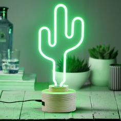 Social Potted Cactus Neon Sign | Urban Outfitters