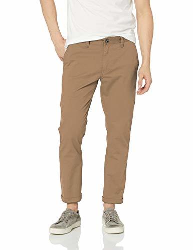 Lugar Volcom Frickin Slim Chino Pantalón, Hombre, Beige