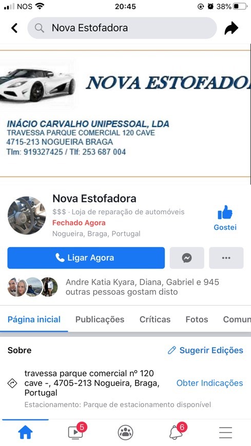 Oficina de Estofagem de carros