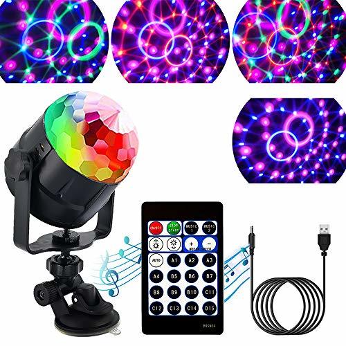 Lugar ZStarlite Bola de Luces Discoteca Giratoria para Fiestas con Cable USB