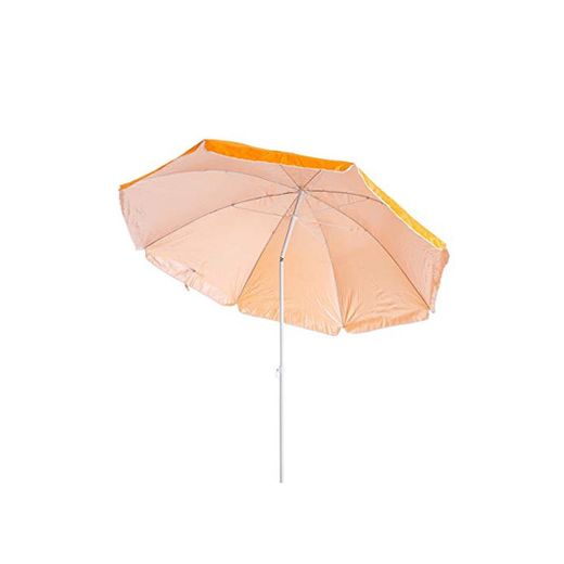 Sombrilla Playa Parasol Naranja Acero de Ø 180 cm
