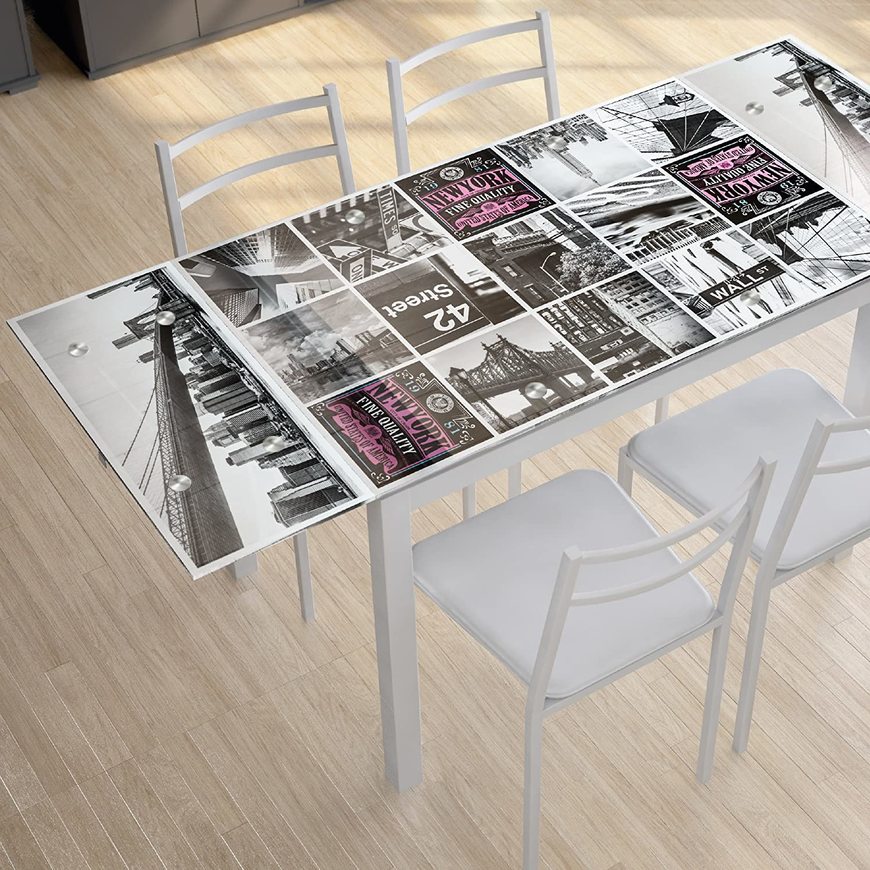 Social Mesa de cocina Suarez Cica, diseño Paris hecho de acero, 1 unidad,