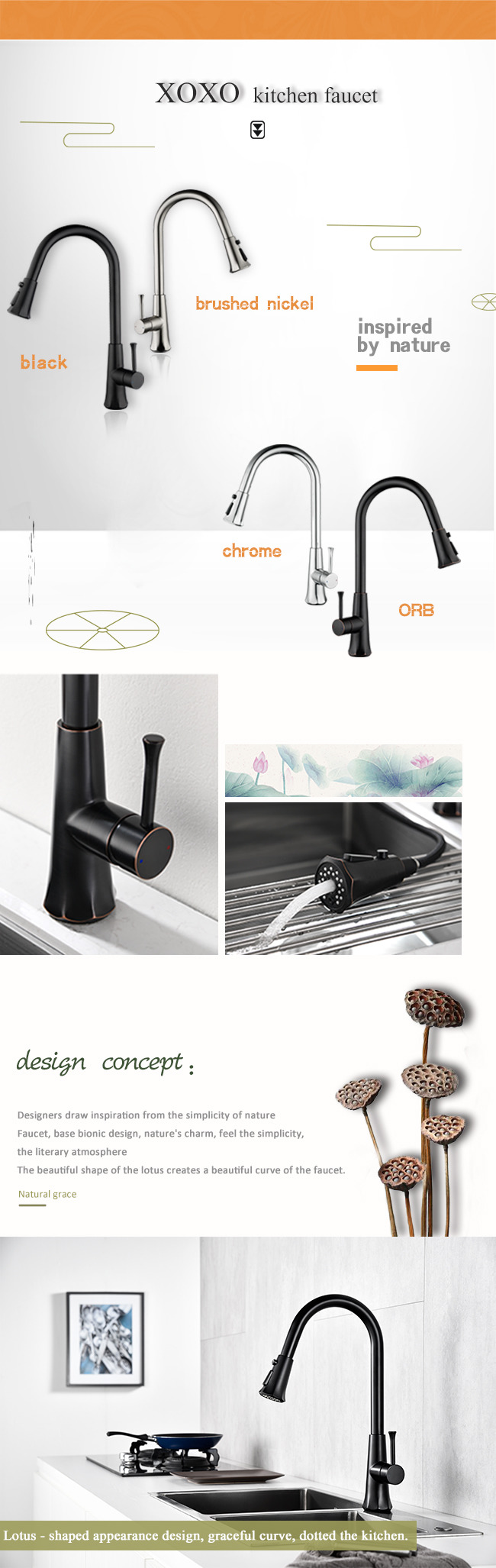 Social 2 Funciones 360°Giratorio Grifo Extraiga El Sensor Negro Grifos De Cocina Acero