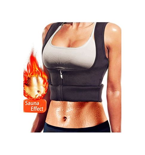 ALIVER Women Hot Sweat Body Shaper, Neoprene Sauna Sweat Waist Trainer Vest
