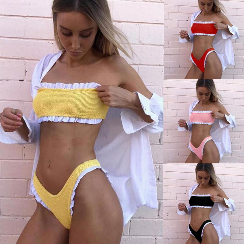 Social JFan Traje De Baño Mujer Sexy Bañador de Baño Conjunto de Bikini